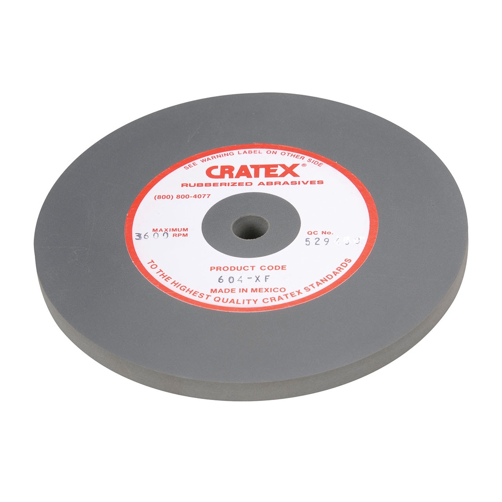 Cratex® Large Wheel, 6"x1/4" - 604 Extra-Fine