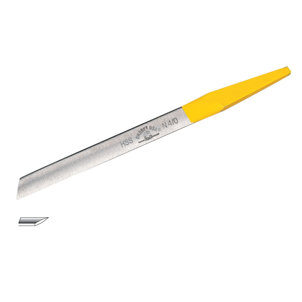 Grobet USA® Point 6 High Speed Steel Yellow Tang® Graver
