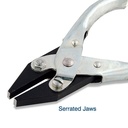 Flat Parallel Jaw Pliers - Serrated Jaws