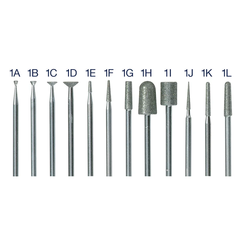 Diamond Bur, 3/32" Shank - Set #1