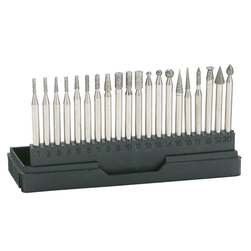 [226-1220] Economy Diamond Bur Set - 3/32" Shank