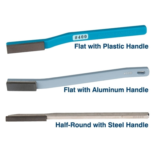 Flat 400 Grit Plastic Handled Resinoid Diamond Lapper