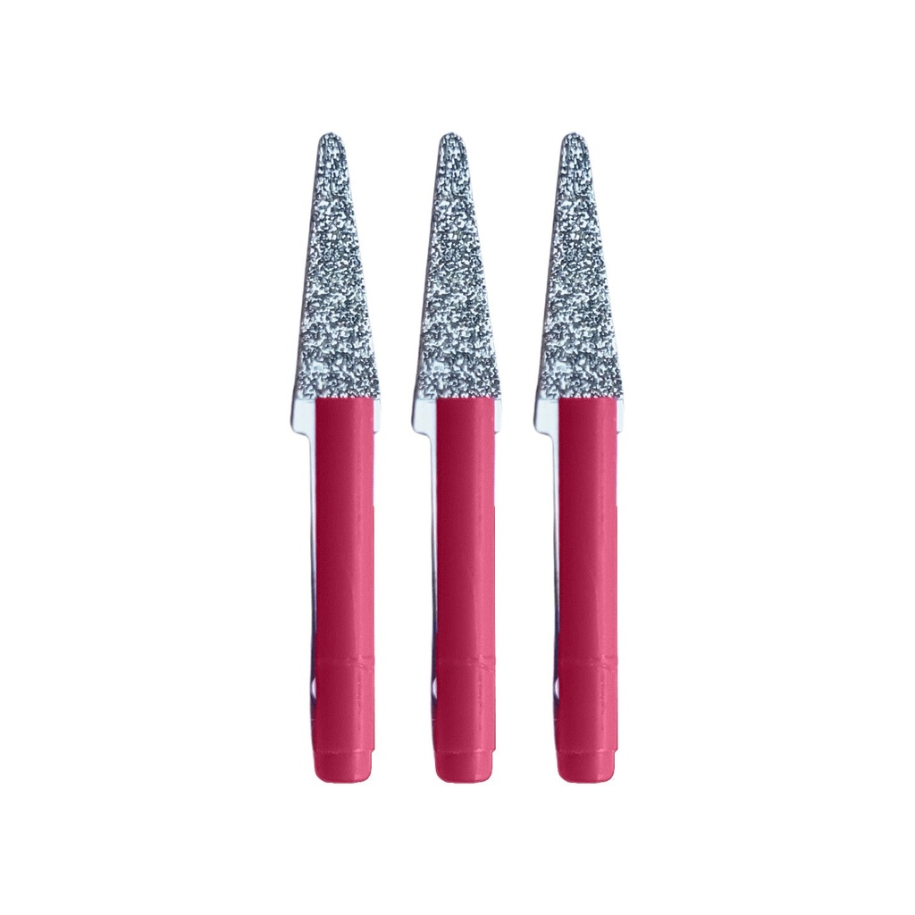 [241-0620] Mini-Filer Diamond Tips, 2mm Shank - Knife, D181 (Pkg. of 3)