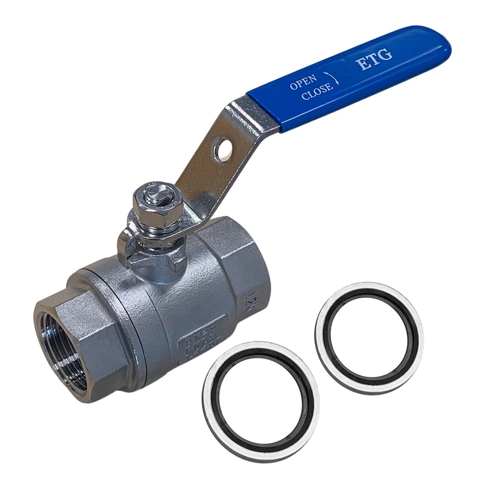 [265-2393] Repl. Stainless Steel Pour Valve & 2 Seals for #20 VacuVest