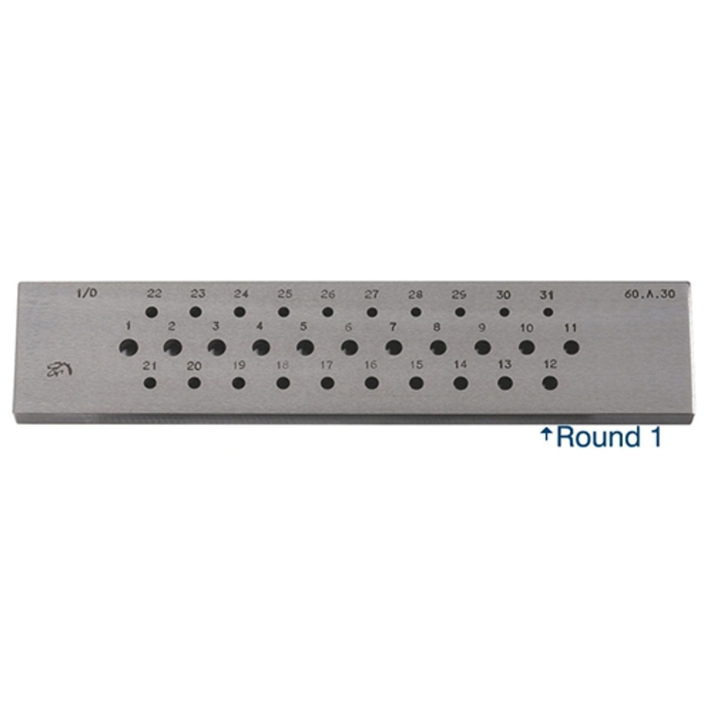 Steel Drawplate Round #1
