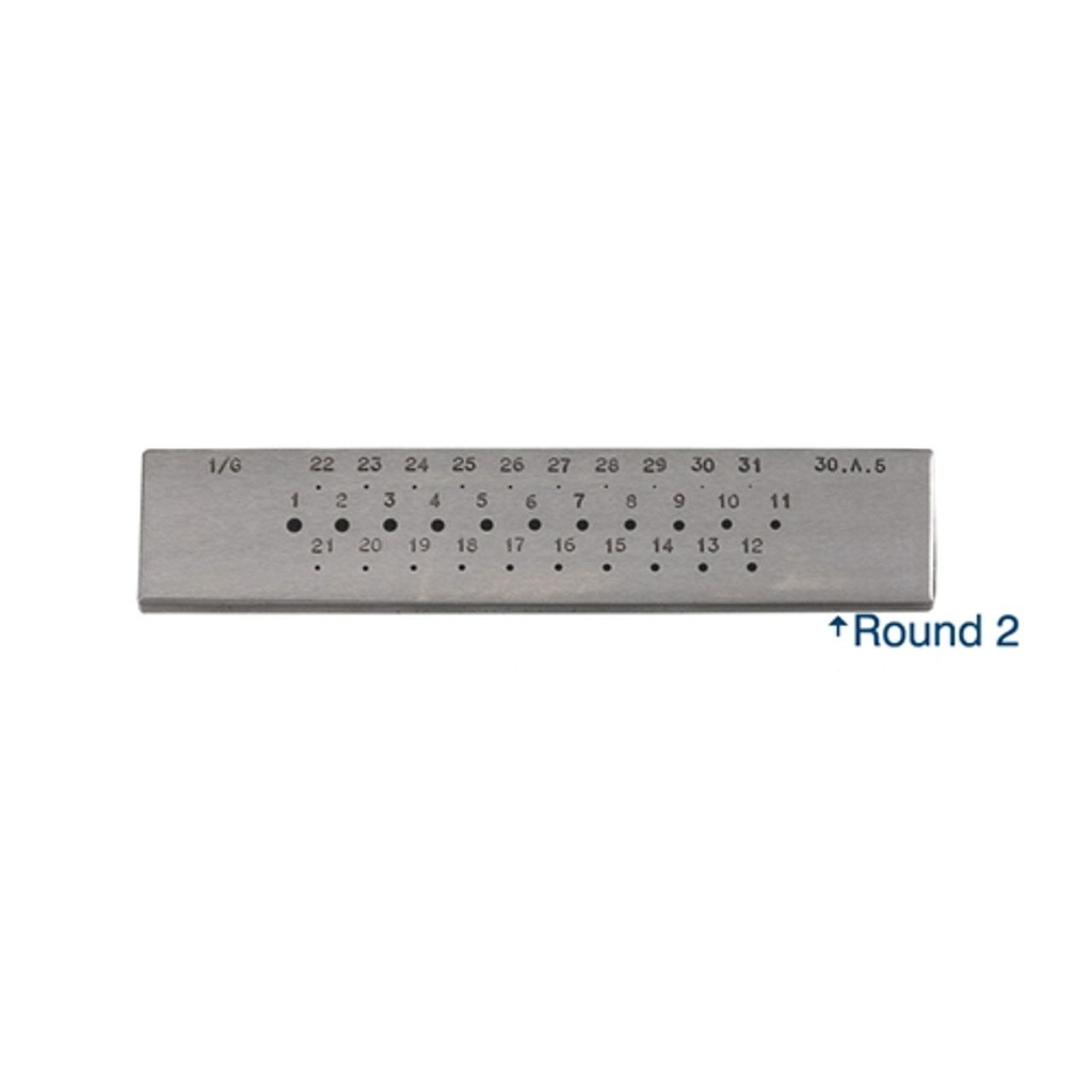 [268-1502] Steel Drawplate Round #2