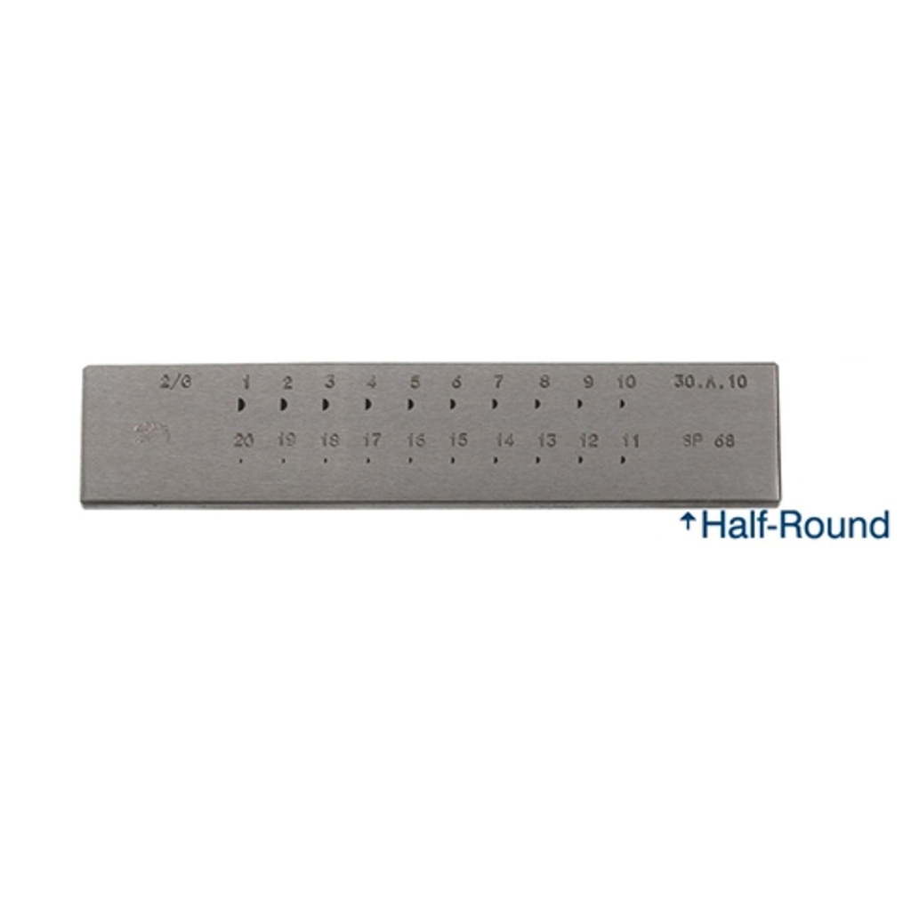 [268-1506] Steel Drawplate Half-Round