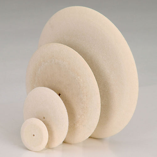 Knife Edge Felt Wheels - 5/8" Hard  (Pkg. of 12)