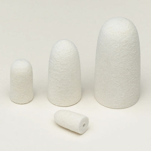 [282-0480] Hard Unmounted Felt Cones, Small - 1/4" x 1/2" Pointed  (Pkg. of 12)