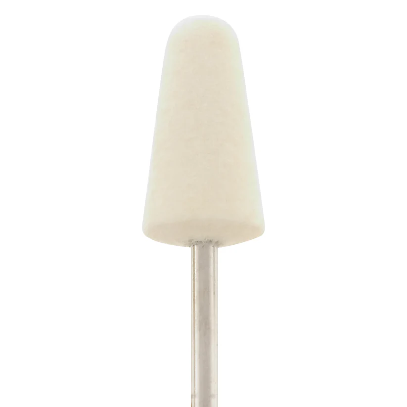 Mounted Felt Bobs, Round & Cone - 1/8" Shank, 1011 Hard  (Pkg. of 12)