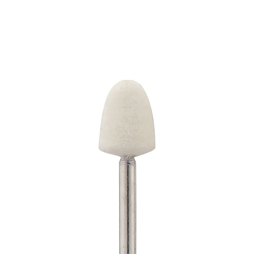 [286-1030] Mounted Felt Bobs, Round & Cone - 1/8" Shank, 1030 Hard  (Pkg. of 12)