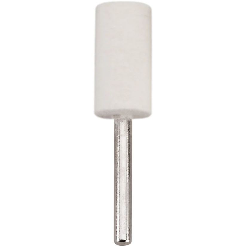 [286-1112] Mounted Felt Bobs, Cylinders - 1/4" Shank, 1113 Hard  (Pkg. of 12)