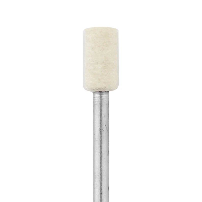Mounted Felt Bobs - 3/32" Shank, Cylinder, 3/16" x 3/8", Hard (Pkg of 12)