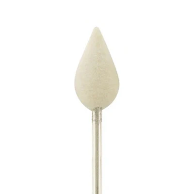 [288-2331] Mounted Felt Bobs - 3/32" Shank, Flame, Medium (Pkg of 12)