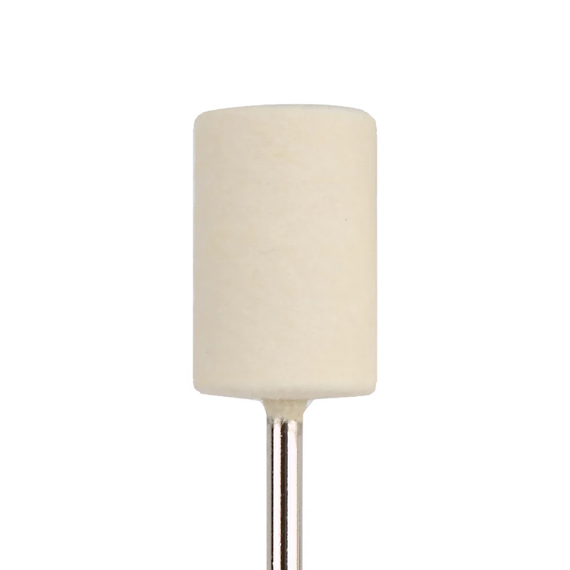[289-1108] Mounted Felt Bobs, Cylinders - 1/8" Shank - 1108 Soft  (Pkg. of 12)