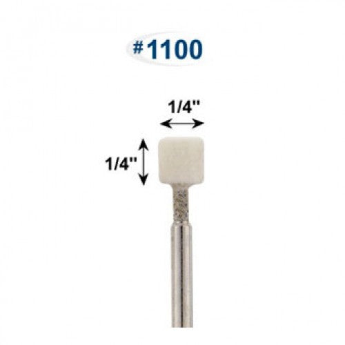 Mounted Felt Bobs, Cylinders - 1/8" Shank - 1100 Medium  (Pkg. of 12)