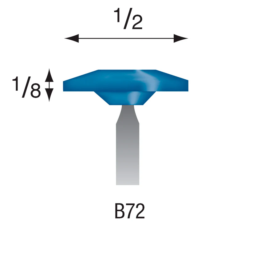 [305-0723] B72 Blue Mounted Points 3mm Shank (Pkg of 24)