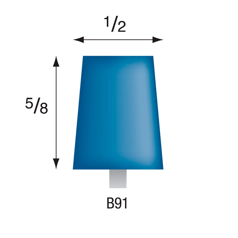 [305-0910] B91 Blue Mounted Points 1/8" Shank (Pkg of 24)