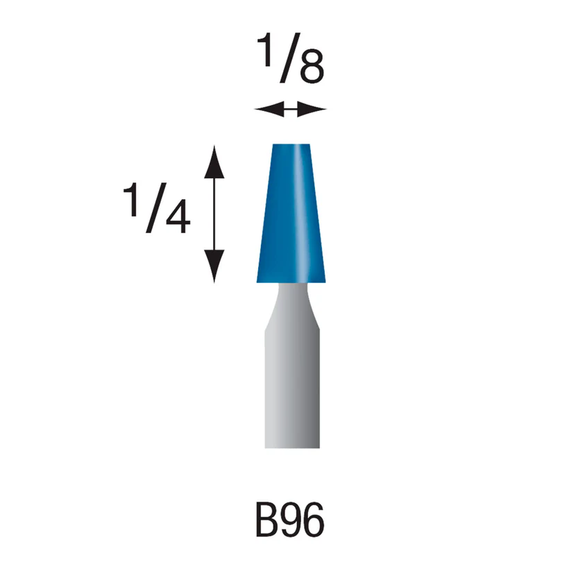 B96 Blue Mounted Points 1/8" Shank (Pkg of 24)