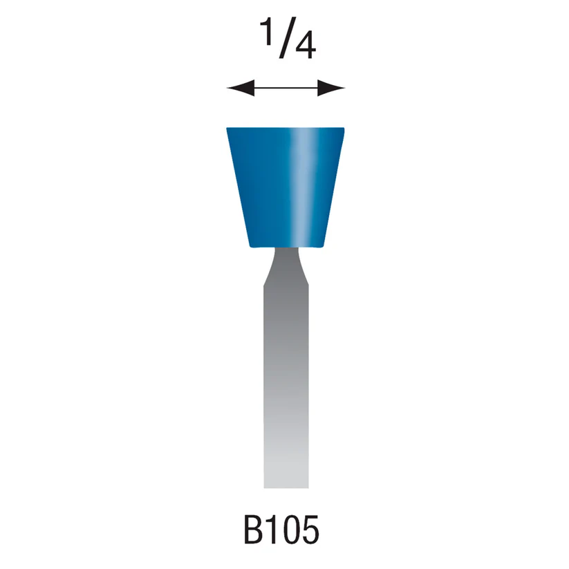 [305-1050] B105 Blue Mounted Points 1/8" Shank (Pkg of 24)
