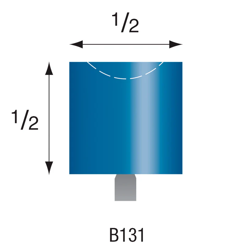 [305-1310] B131 Blue Mounted Points 1/8" Shank (Pkg of 24)