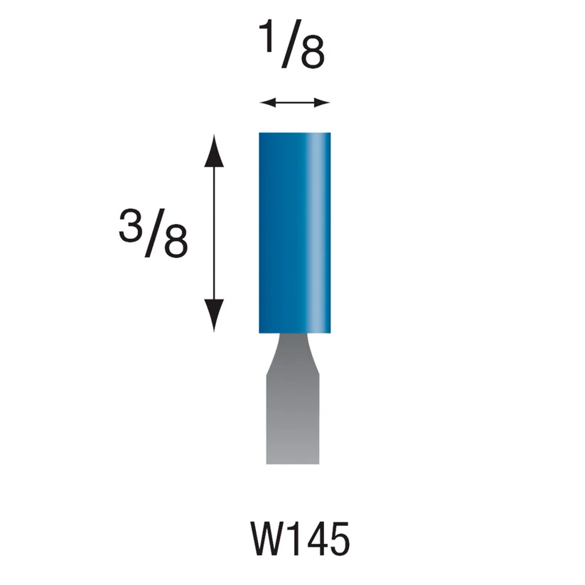 W145 Blue Mounted Points 1/8" Shank (Pkg of 24)