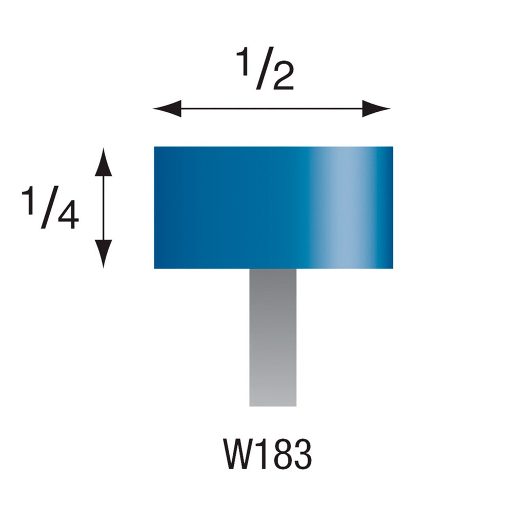 W152 Blue Mounted Points 1/8" Shank (Pkg of 24)