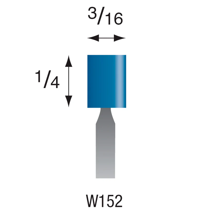W152 Blue Mounted Points 3mm Shank (Pkg of 24)