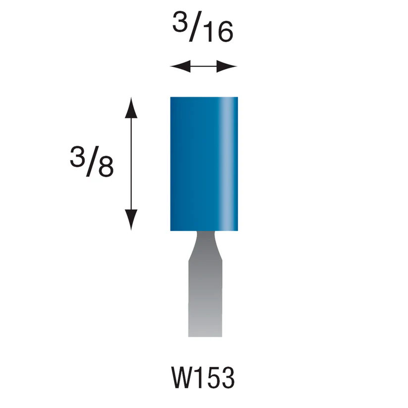 W153 Blue Mounted Points 3mm Shank (Pkg of 24)