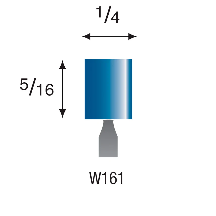 W161 Blue Mounted Points 3mm Shank (Pkg of 24)