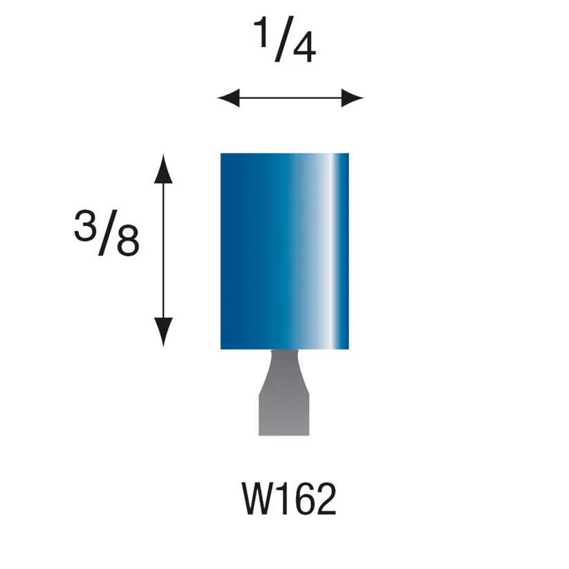 W162 Blue Mounted Points 3mm Shank (Pkg of 24)