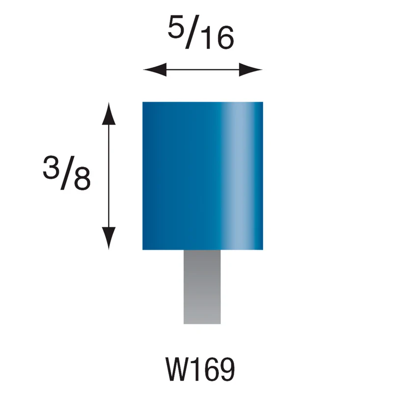 W169 Blue Mounted Points 3mm Shank (Pkg of 24)