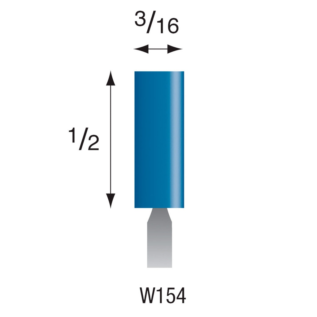 W181 Blue Mounted Points 1/8" Shank (Pkg of 24)
