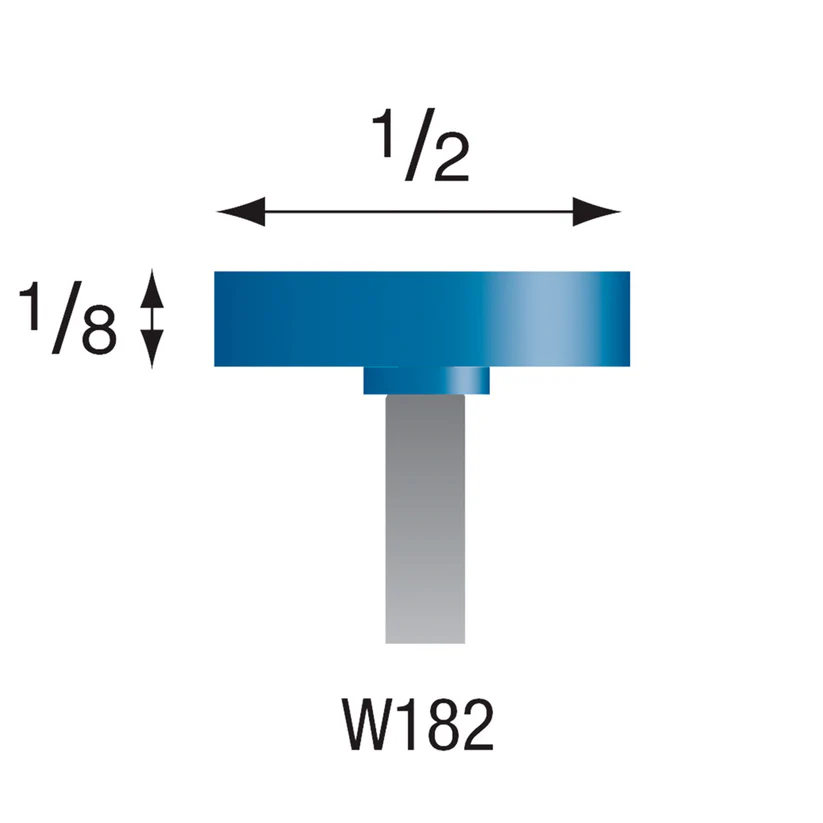 W182 Blue Mounted Points 3mm Shank (Pkg of 24)