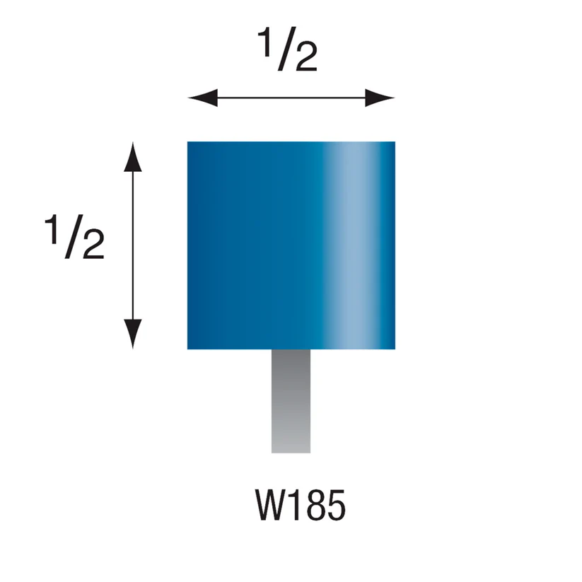 [305-1853] W185 Blue Mounted Points 3mm Shank (Pkg of 24)