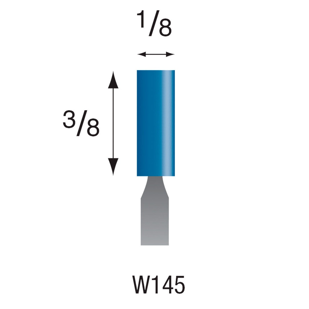 W187 Blue Mounted Points 1/8" Shank (Pkg of 24)