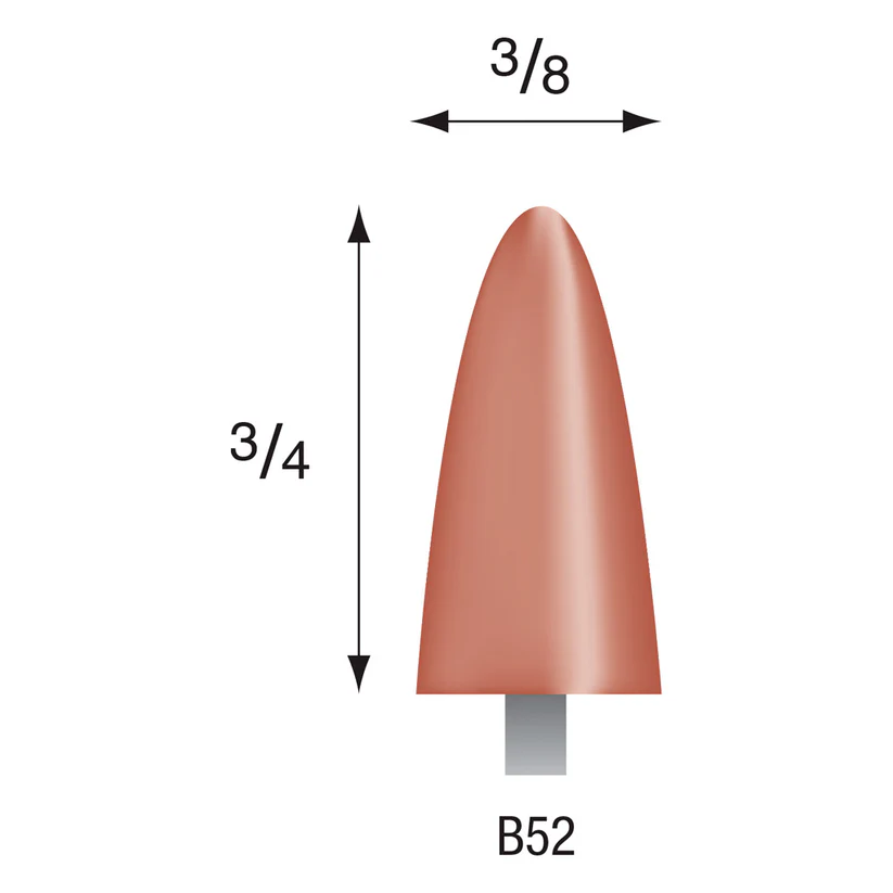 B52 Red Mounted Points 3mm Shank (Pkg of 24)