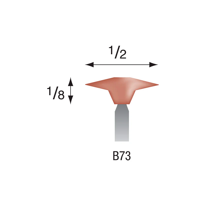 B73 Red Mounted Points 3mm Shank (Pkg of 24)