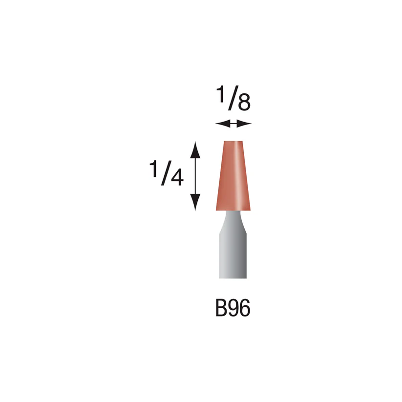 B96 Red Mounted Points 1/8" Shank (Pkg of 24)