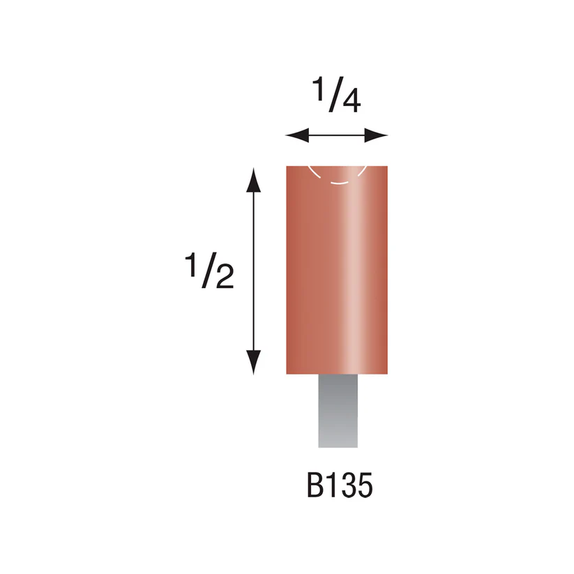 B135 Red Mounted Points 1/8" Shank (Pkg of 24)
