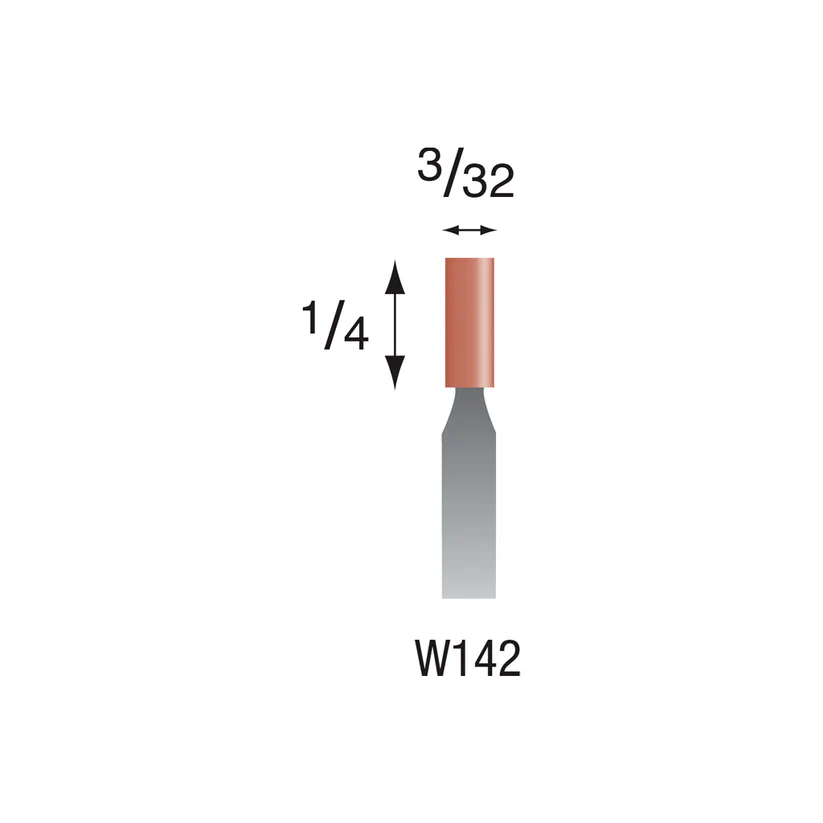[310-1423] W142 Red Mounted Points 3mm Shank (Pkg of 24)