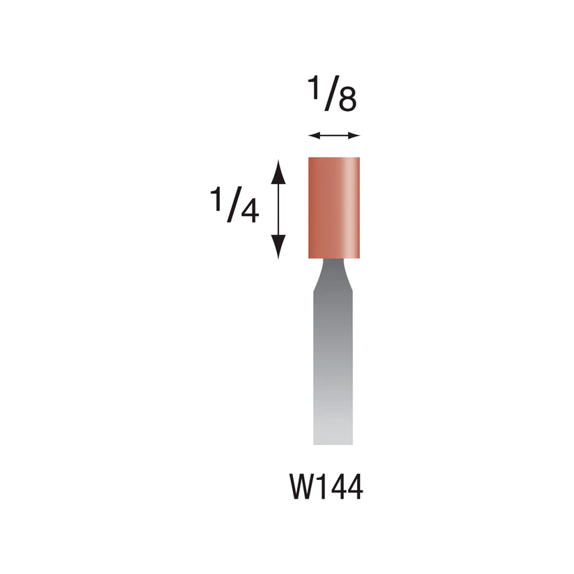 [310-1443] W144 Red Mounted Points 3mm Shank (Pkg of 24)