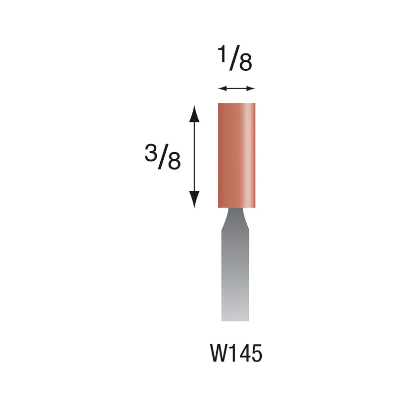 W145 Red Mounted Points 1/8" Shank (Pkg of 24)