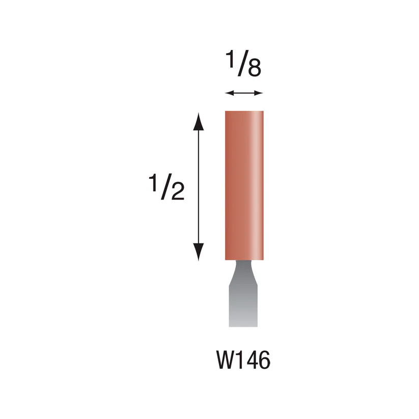 [310-1460] W146 Red Mounted Points 1/8" Shank (Pkg of 24)