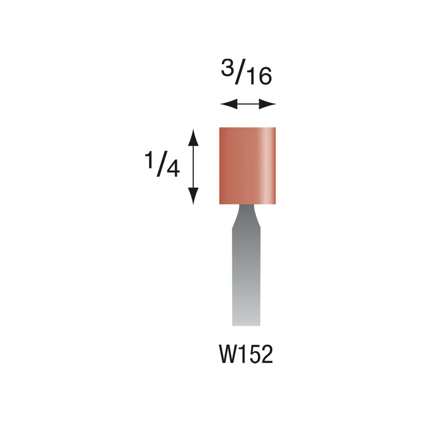 W152 Red Mounted Points 1/8" Shank (Pkg of 24)