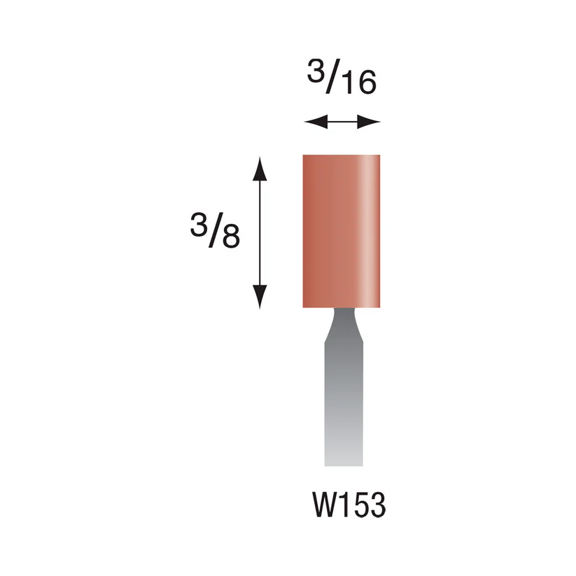 W153 Red Mounted Points 3mm Shank (Pkg of 24)