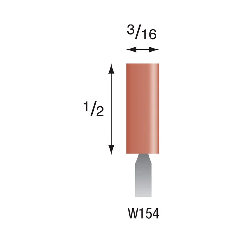 W154 Red Mounted Points 3mm Shank (Pkg of 24)