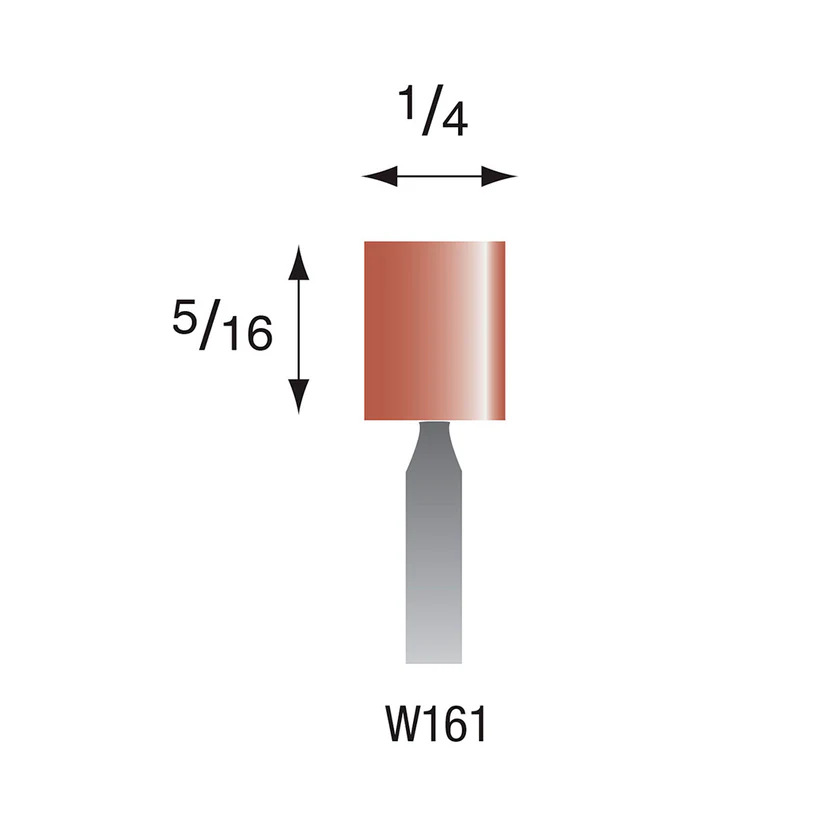 [310-1610] W161 Red Mounted Points 1/8" Shank (Pkg of 24)