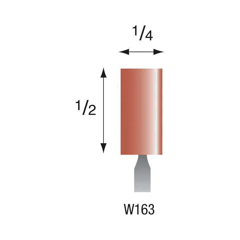 [310-1633] W163 Red Mounted Points 3mm Shank (Pkg of 24)