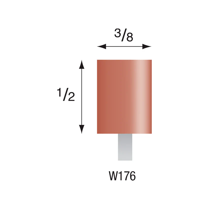 [310-1763] W176 Red Mounted Points 3mm Shank (Pkg of 24)